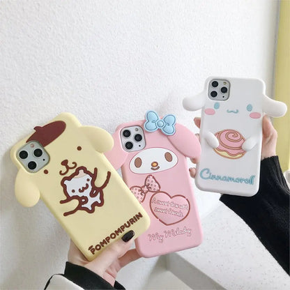 Cartoon Sanrio My Melody Cinnamoroll Soft Silicone Phone Case