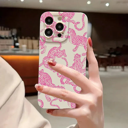 Pink Leopard Print Pattern Phone Case