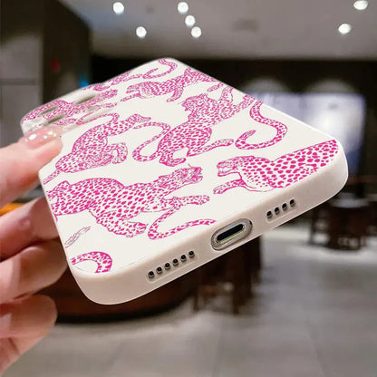 Pink Leopard Print Pattern Phone Case