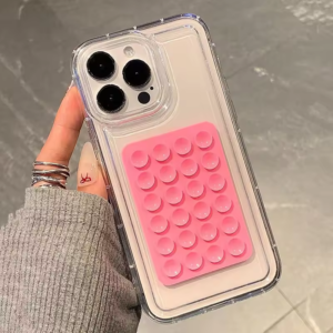 Suction Cup Airbag Transparent Shockproof Cover iPhone Case