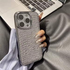 Glossy Crocodile Pattern iPhone Case