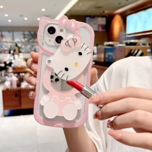 Hello Kitty Kawaii KT Head Makeup iPhone Case