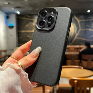 Silicone Litchi Lines Leather iPhone Case